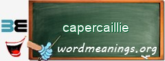 WordMeaning blackboard for capercaillie